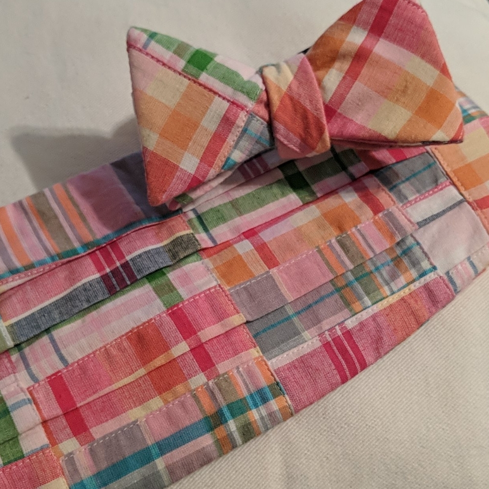Just Madras Cummerbund & Bow Tie Set